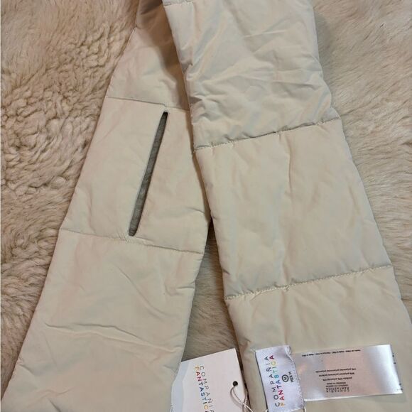 COMPANIA FANTASTICA Puffer Scarf in Stone / Off White - Picture 4 of 6